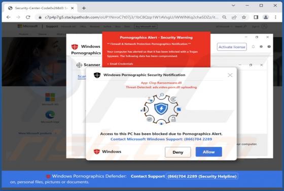 Clop Ransomware.dll POP-UP Betrug