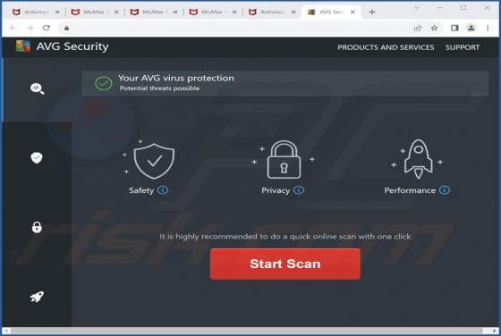 AVG Security POP-UP Betrug
