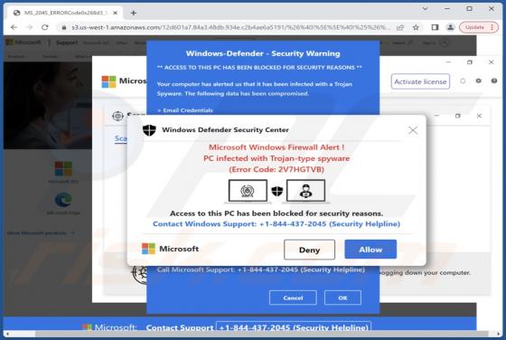 Error Code: 2V7HGTVB POP-UP Betrug