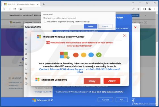 Error Code: 0x80073b01 POP-UP-Betrug