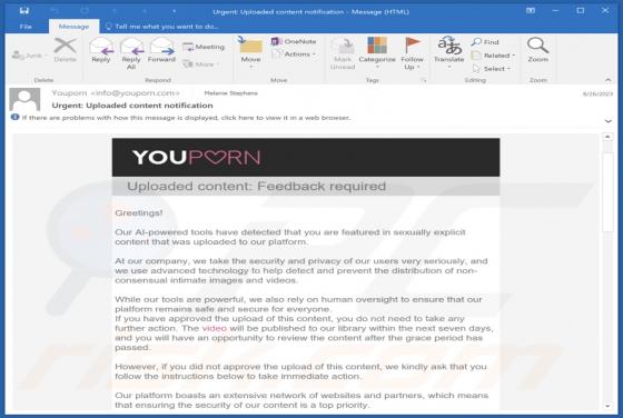YouPorn E-Mail-Betrug