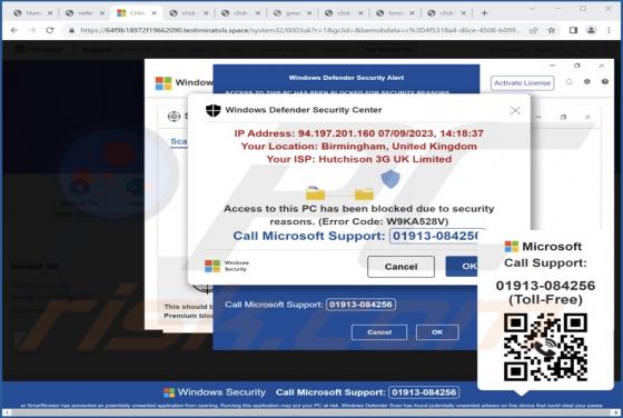Error Code: W9KA528V POP-UP-Betrug