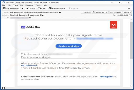 Adobe Sign E-Mail-Betrug