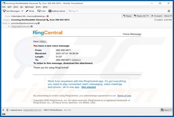 RingCentral E-Mail-Betrug