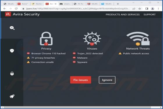 Avira Security POP-UP Betrug