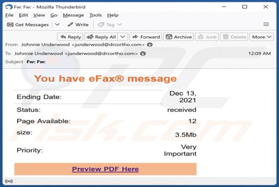 You Have eFax Message E-Mail-Betrug