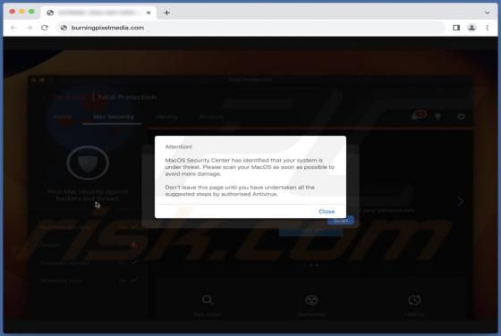 MacOS Security Center POP-UP-Betrug (Mac)