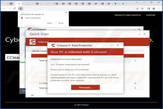 CCleaner Total Protection POP-UP Betrugs