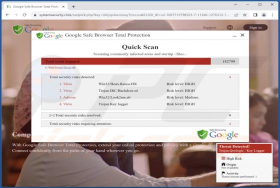 Google Safe Browser Total Protection POP-UP-Betrug
