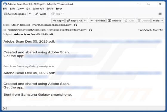 Adobe Scan E-Mail-Betrug