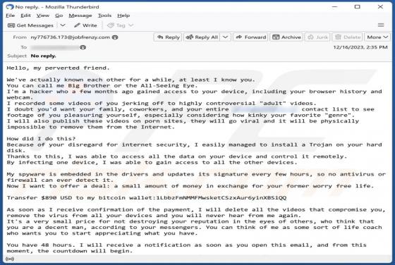 Hello My Perverted Friend E-Mail-Betrug