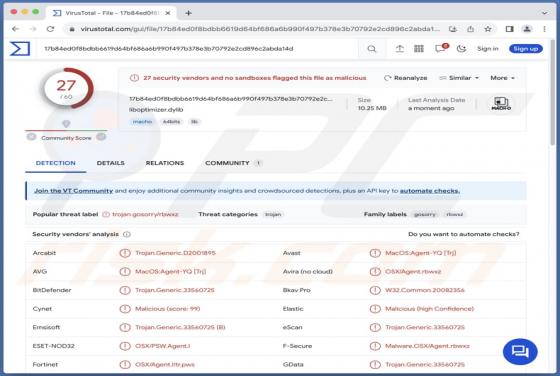 GoSorry malware (Mac)