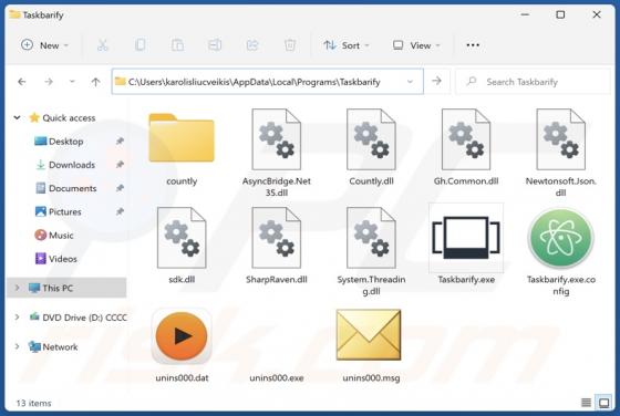 Taskbarify unerwünschte Anwendung