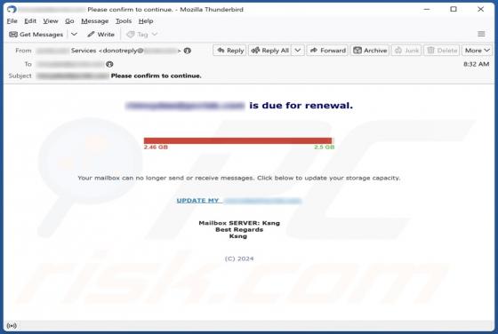 Email Is Due For Renewal Betrug