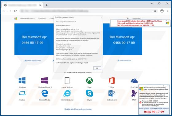 Error code # MS-6F0EXFE POP-UP Betrug