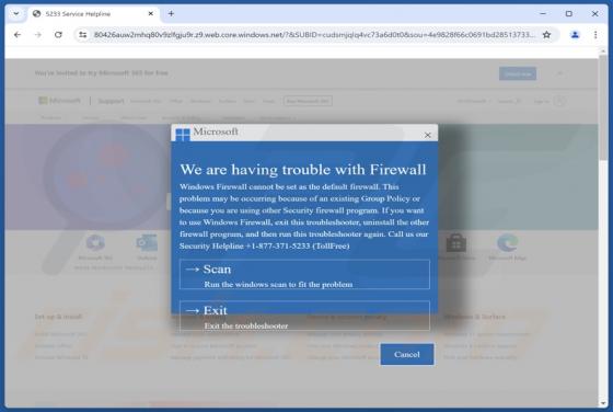We Are Having Trouble With Firewall POP-UP Betrug