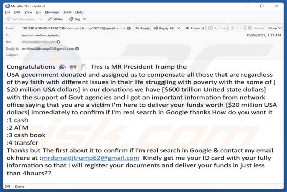 Compensation For Those Struggling With Poverty Email Betrug
