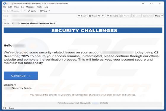 Security Challenges Email Betrug