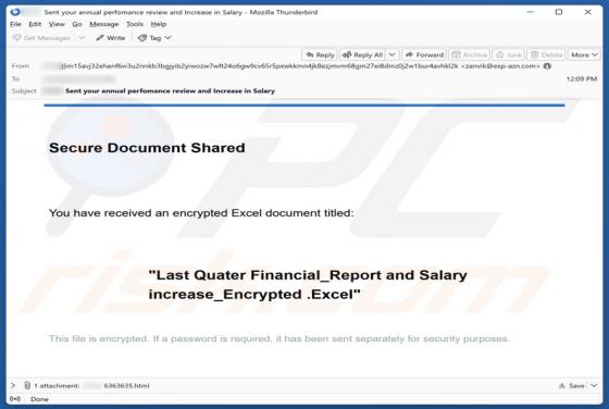 Secure Document Shared Email Betrug