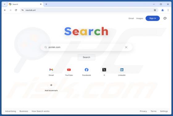 Newtab.art Weiterleitung