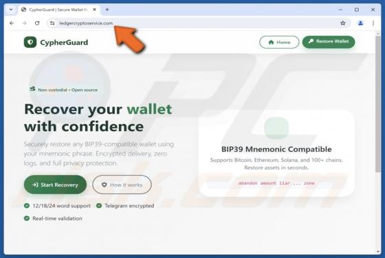 Betrug mit gefälschtem CypherGuard-Tool zur Wiederherstellung von Kryptowallet