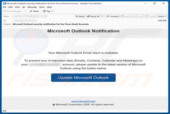 Your Microsoft Outlook Email Client Is Outdated Betrug