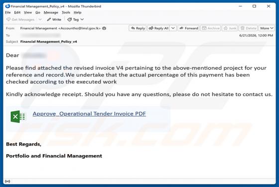Revised Invoice E-Mail-Betrug