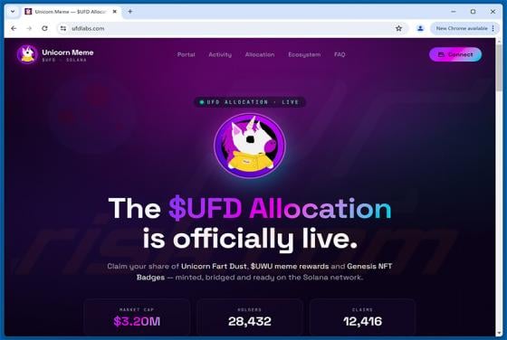 Unicorn Fart Dust ($UFD) Allocation Betrug