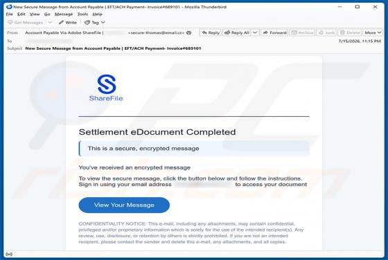 Settlement eDocument Completed E-Mail-Virus