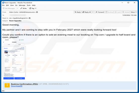 Trip.com Booking Confirmation E-Mail-Virus
