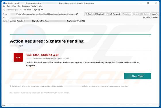Action Required: Signature Pending E-Mail-Virus