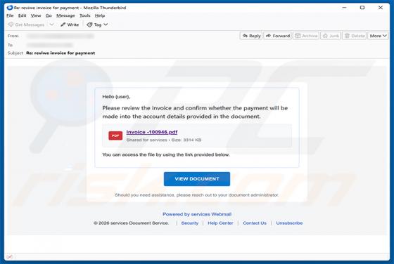 Review The Invoice And Confirm The Payment E-Mail-Betrug