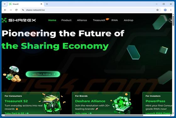 ShareX Airdrop Betrug