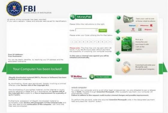 FBI Ihr Computer wurde gesperrt Virus