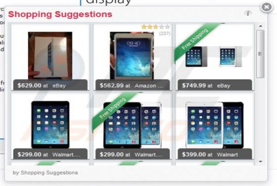 Shopping Suggestion Werbung