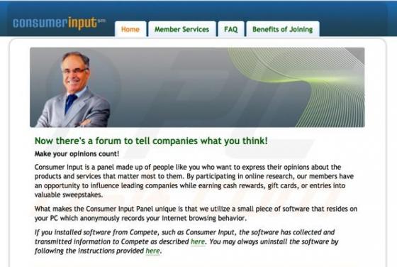 Consumer Input werbefinanzierte Software