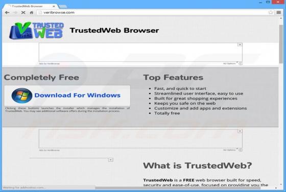 Werbung von VeriBrowse