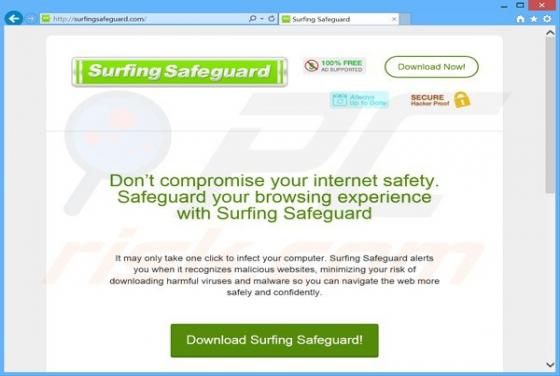 Surfing Safeguard Werbung