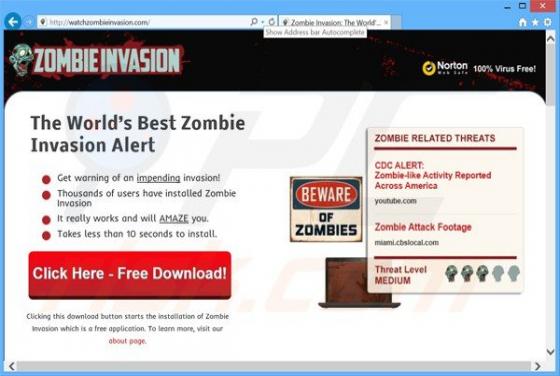 Zombie Invasion Werbefinanzierte Software