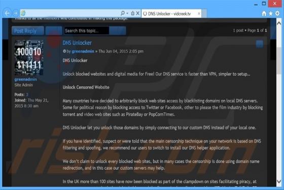 DNS Unlocker Werbefinanzierte Software