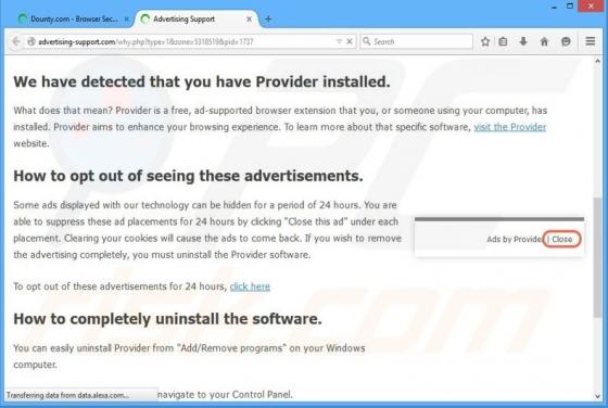 Provider Werbung