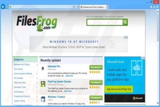 FilesFrog Werbefinanzierte Software