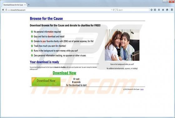 Browse for the Cause Werbefinanzierte Software