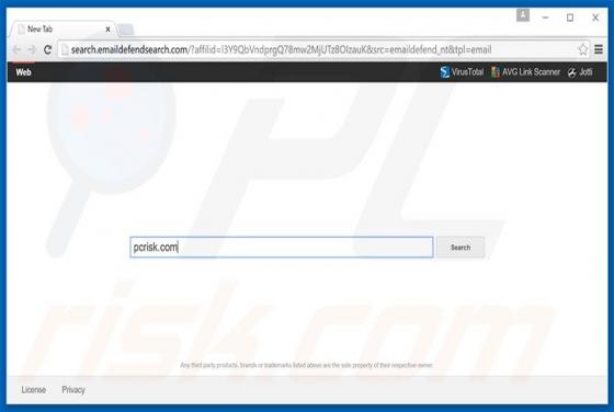 Search.emaildefendsearch.com Weiterleitung