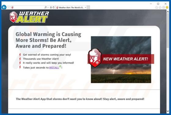 Weather Alert Werbung