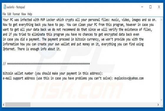 RackCrypt Erpressersoftware