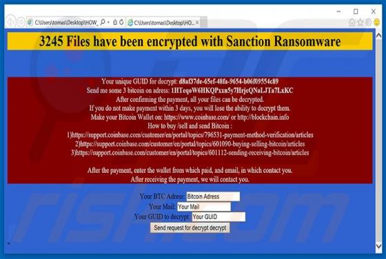 Sanction Erpressersoftware