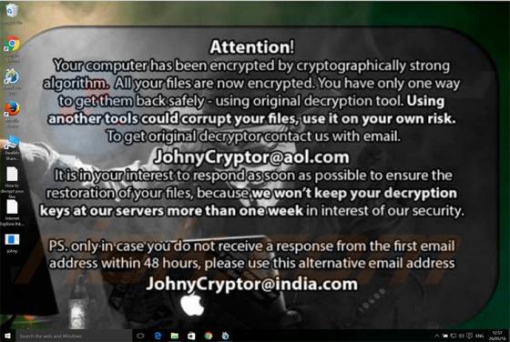 JohnyCryptor Erpressersoftware [Aktualisiert]