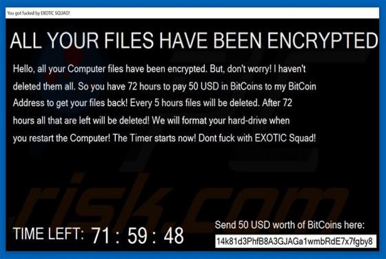 Exotic Erpressersoftware