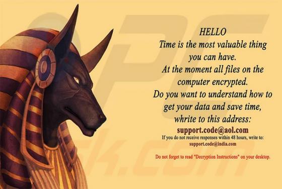 Anubis Erpressersoftware